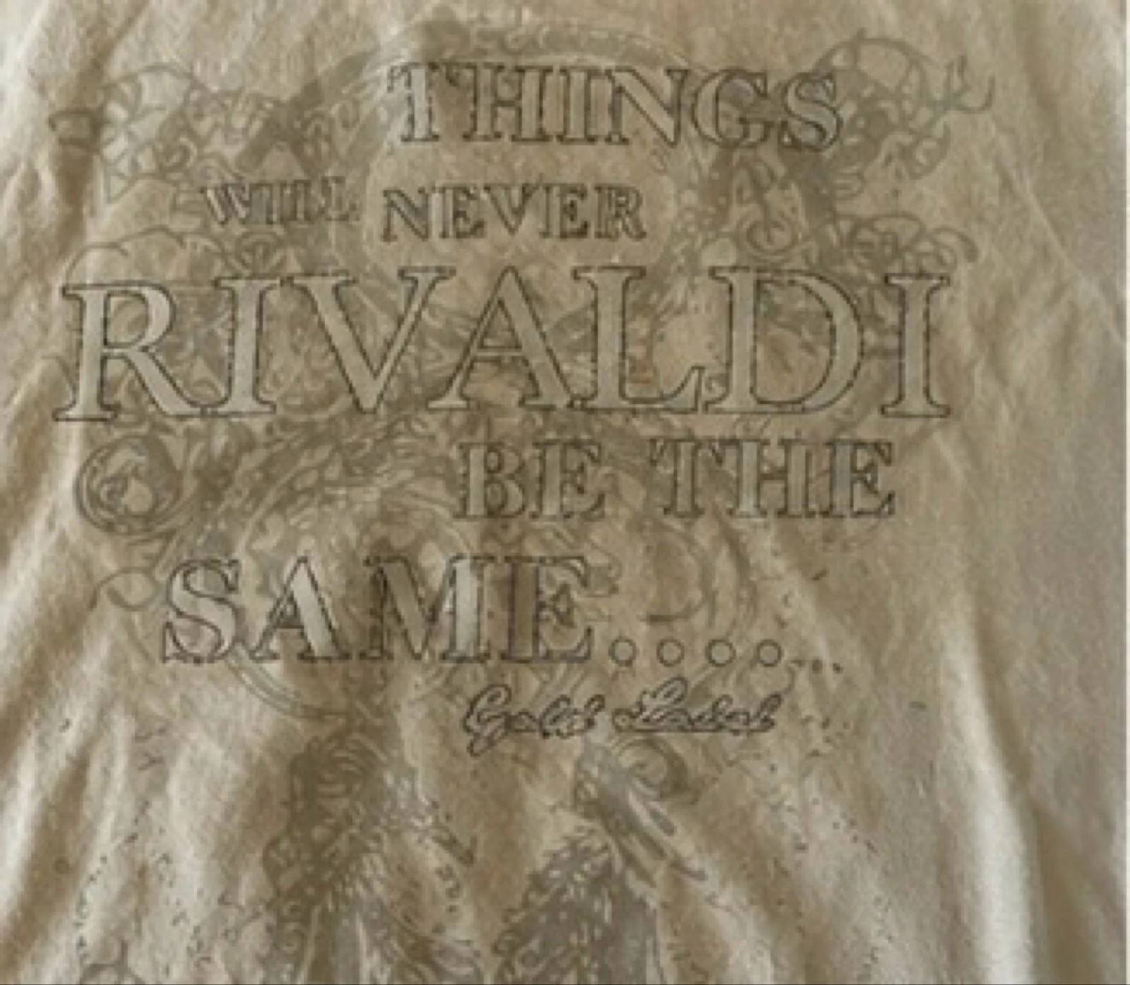 T-shirt de mangas largas Rivaldi beige claro con estampado – Talla L – photo 5